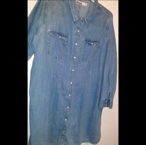 ASOS Curve Denim Shirt Dress